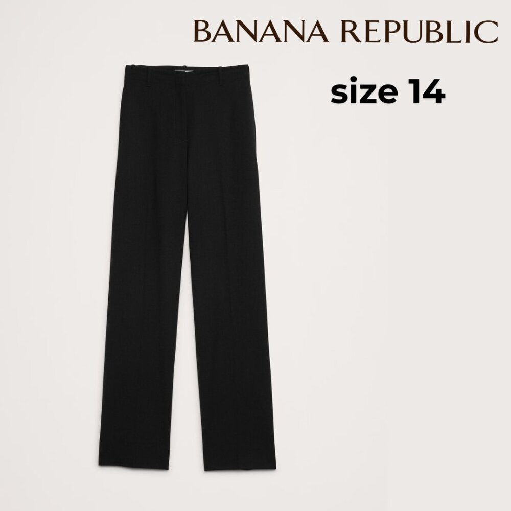 Banana Republic High-Rise Modern Straight Italian Lightweight Wool Pant